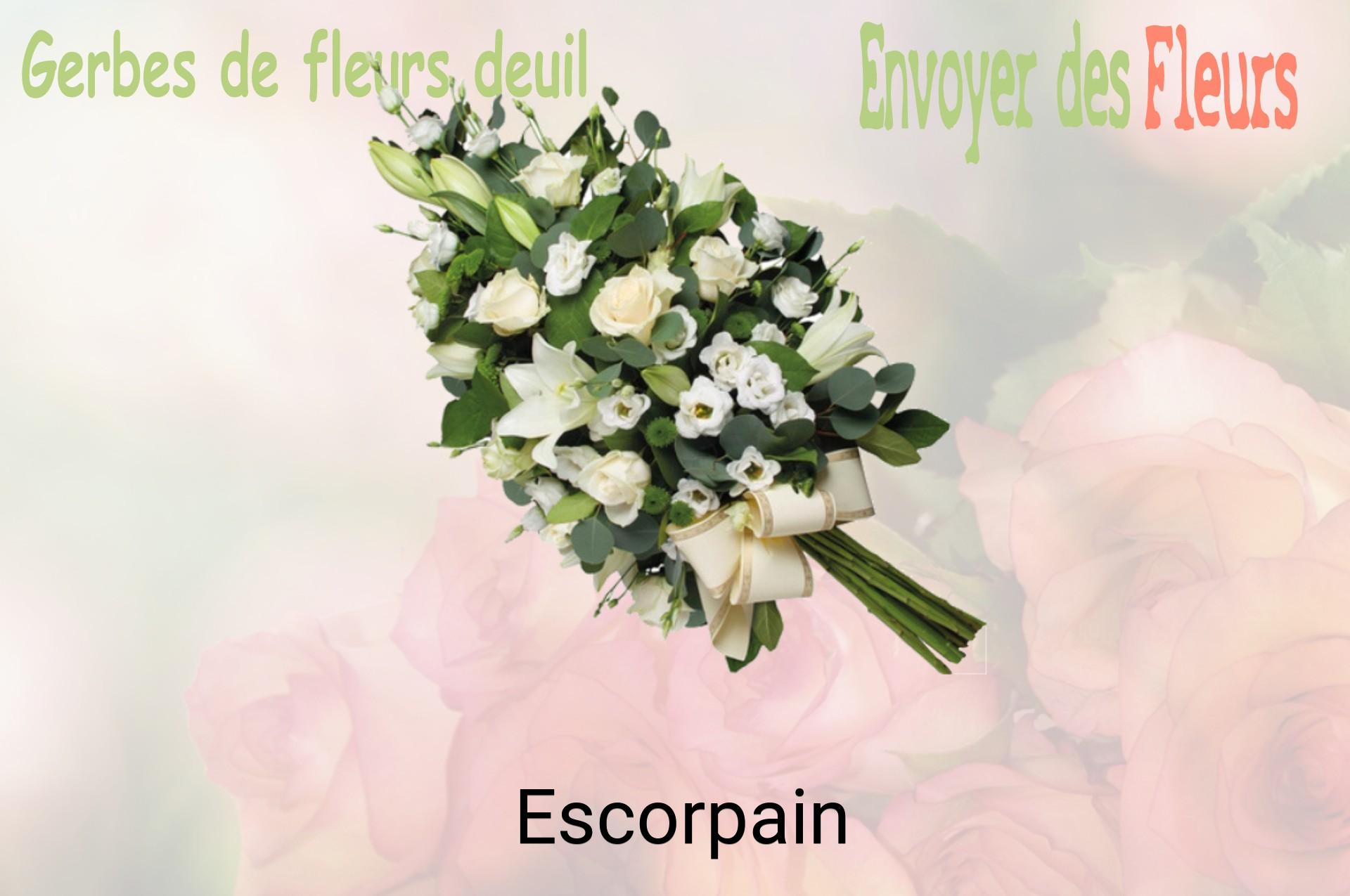 Gerbe de fleurs de deuil livrée à Escorpain
